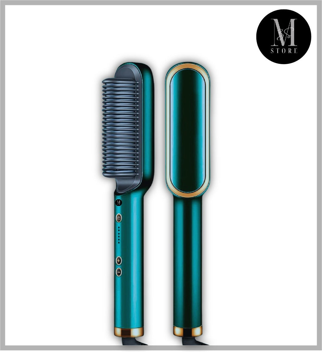 HQT-909B 2-in-1 Electric Hair Straightener & Curling Comb Brush