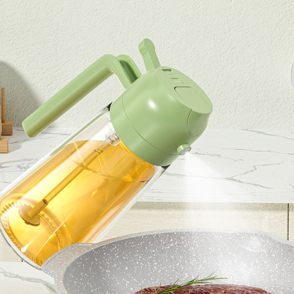 2-in-1 Oil Sprayer Bottle for Kitchen – Spray & Pour Cooking Oil Dispenser for Baking and BBQ