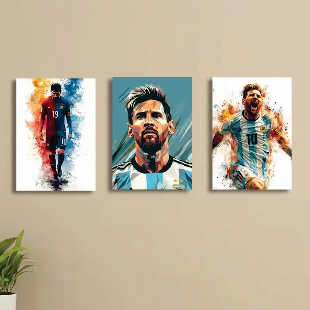 Set of 3 Premium Wall Art Photo Tiles – Modern Home Decor for Living Room & Bedroom (8 × 11 Inch)