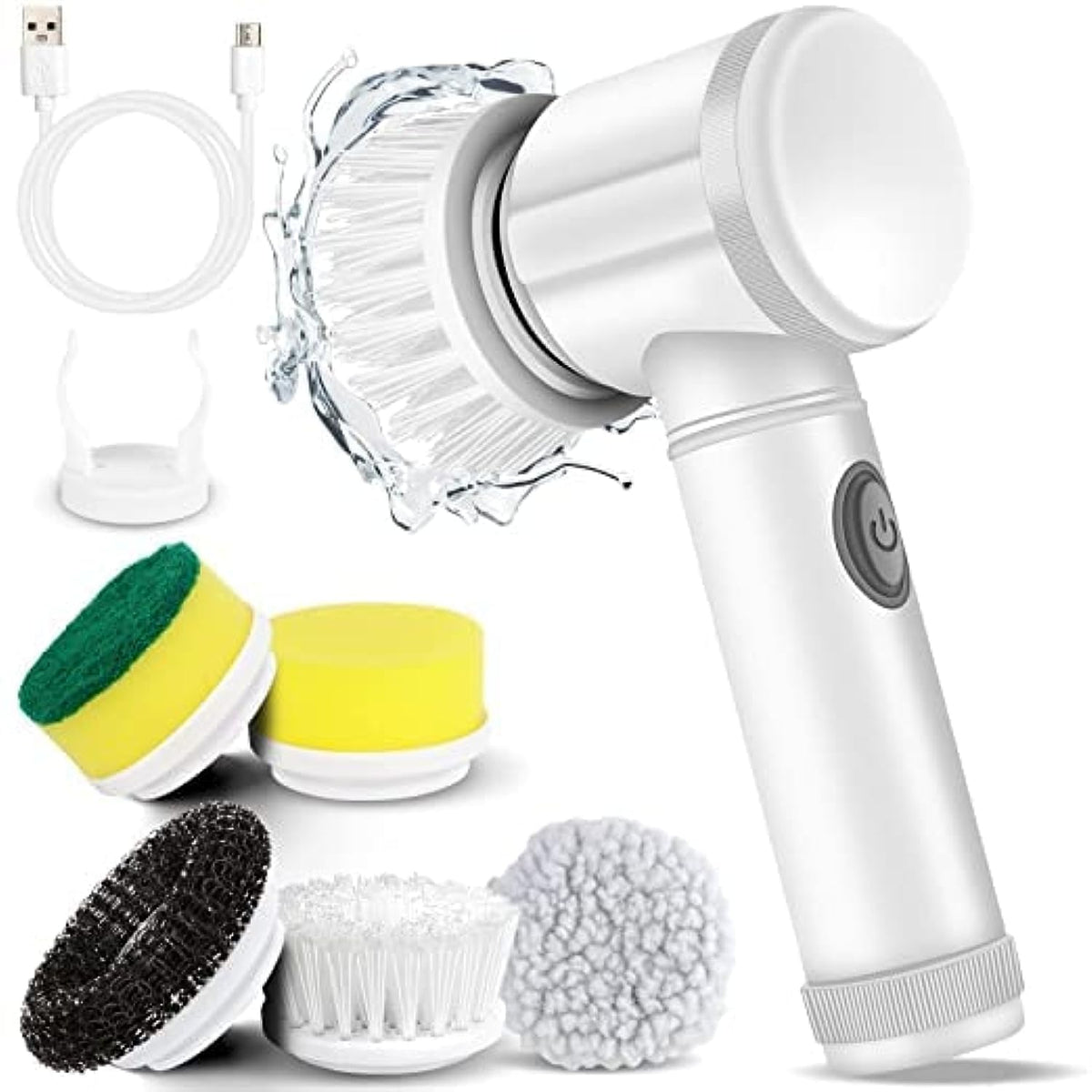 5-in-1 Electric Cleaning Brush – Multi-Purpose Handheld Scrubber for Kitchen & Bathroom | ClickKar.store