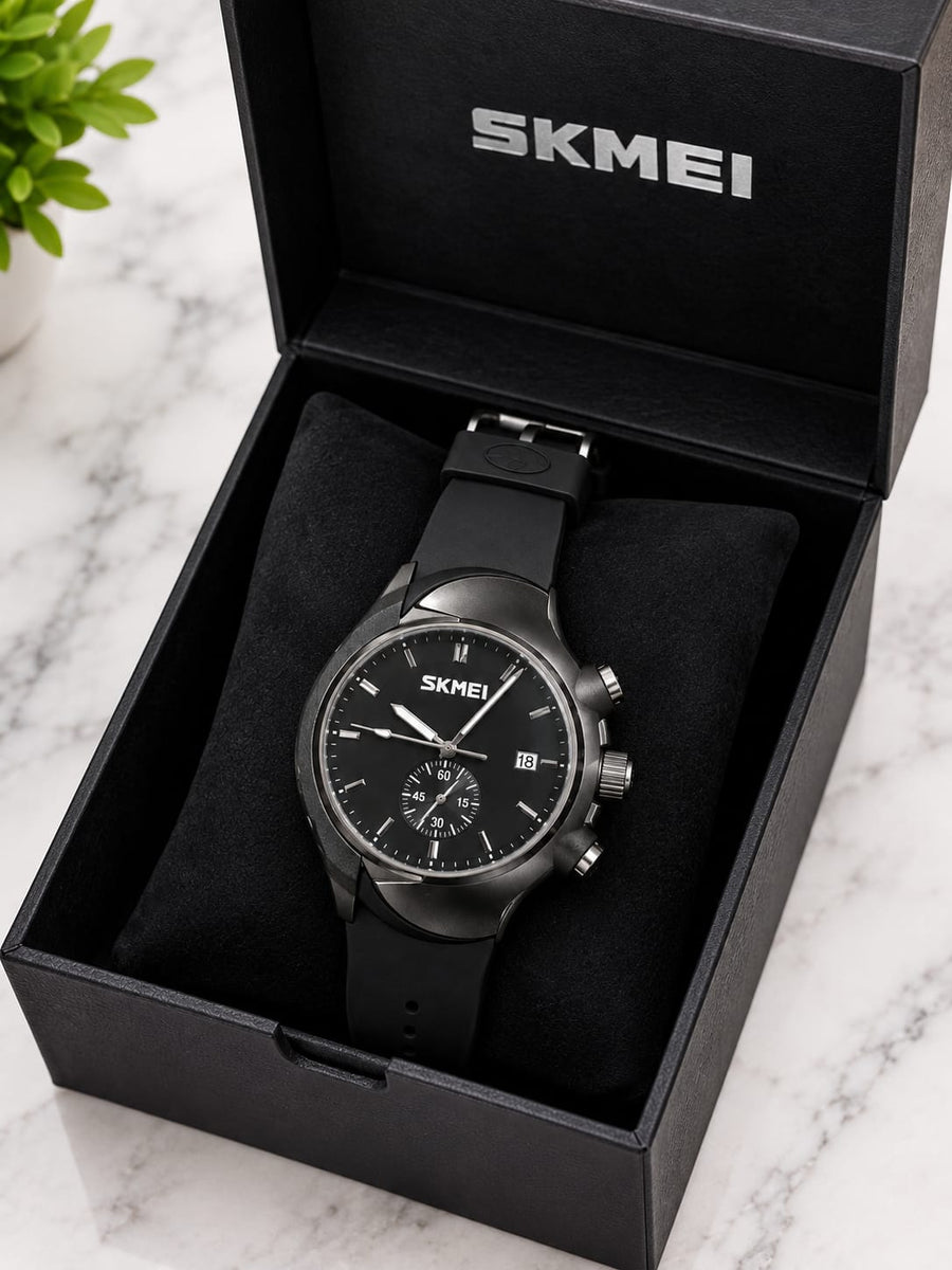 SKMEI Men's Waterproof Watch with Box – Stylish & Durable Wrist watch