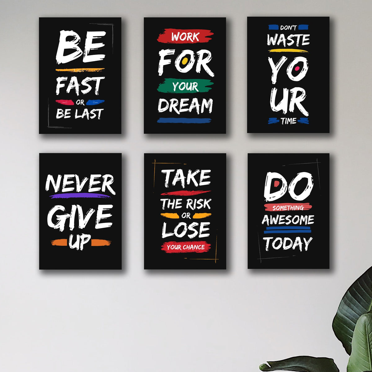 Set of 6 Premium Wall Art Photo Tiles – Modern Decorative Wall Decor for Home & Living Room