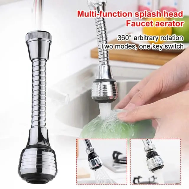 360° Rotatable Faucet Shower Head – Anti-Splash Kitchen Tap Attachment for Easy Washing