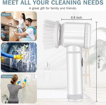 Magic Brush Rechargeable Electric Cleaning Brush – Wireless Scrubber for Bathroom, Bathtub & Tiles