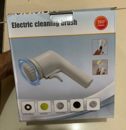 Electric Cleaning Brush with Multiple Attachments – 360° Rotating Scrubber