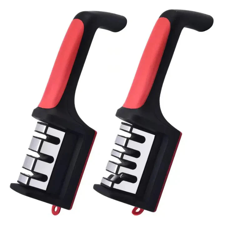 3-in-1 Knife Sharpener Set with Ceramic Peeler – Diamond-Coated 3-Stage Kitchen Knife Sharpener