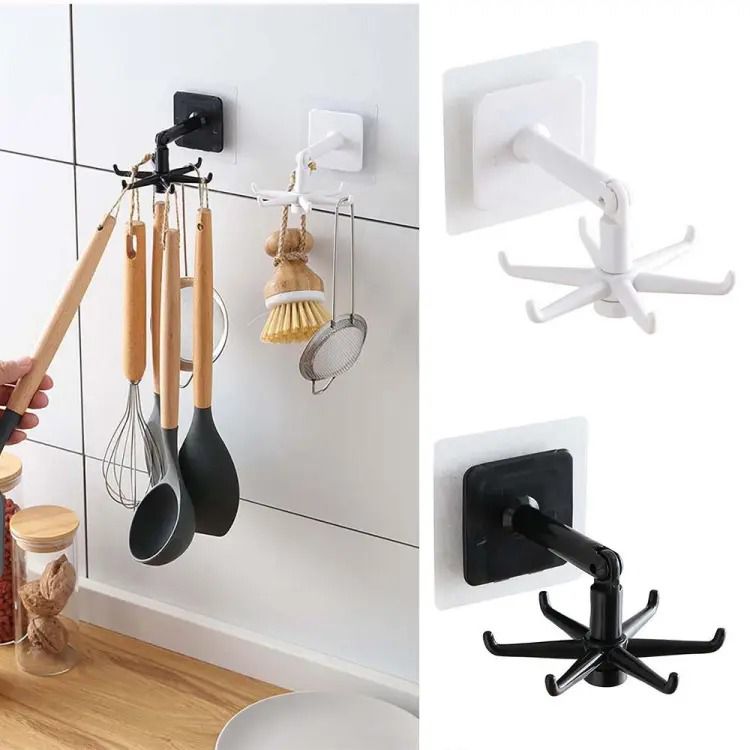 Rotatable Kitchen Organizer Rack – Space-Saving Storage Rack for Cabinets & Kitchen Accessories (Random Color)