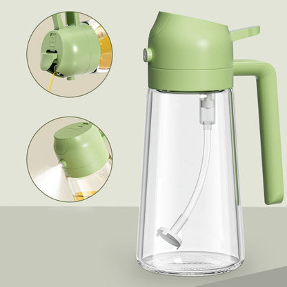 2-in-1 Oil Sprayer Bottle for Kitchen – Spray & Pour Cooking Oil Dispenser for Baking and BBQ
