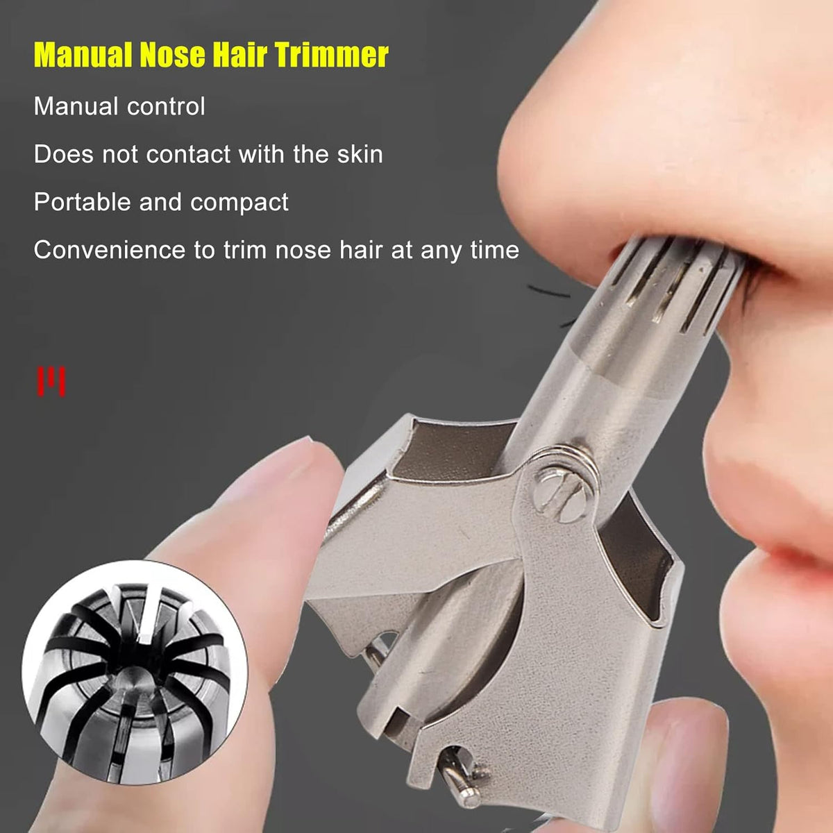 Manual Stainless Steel Nose Hair Trimmer | ClickKar