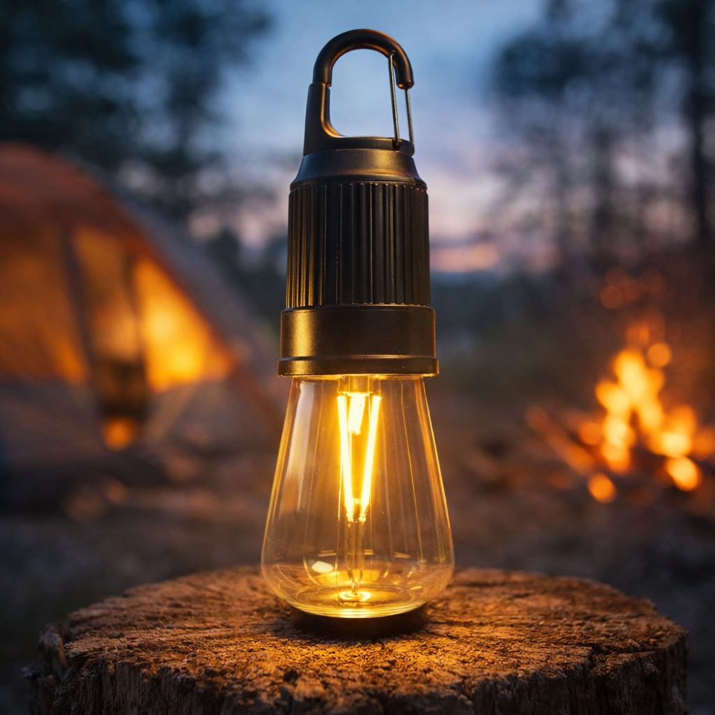 T02 Portable Camping Lantern – Type-C Rechargeable LED Hanging Light with 3 Lighting Modes