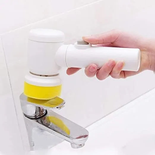 5-in-1 Electric Cleaning Brush – Multi-Purpose Handheld Scrubber for Kitchen & Bathroom | ClickKar.store