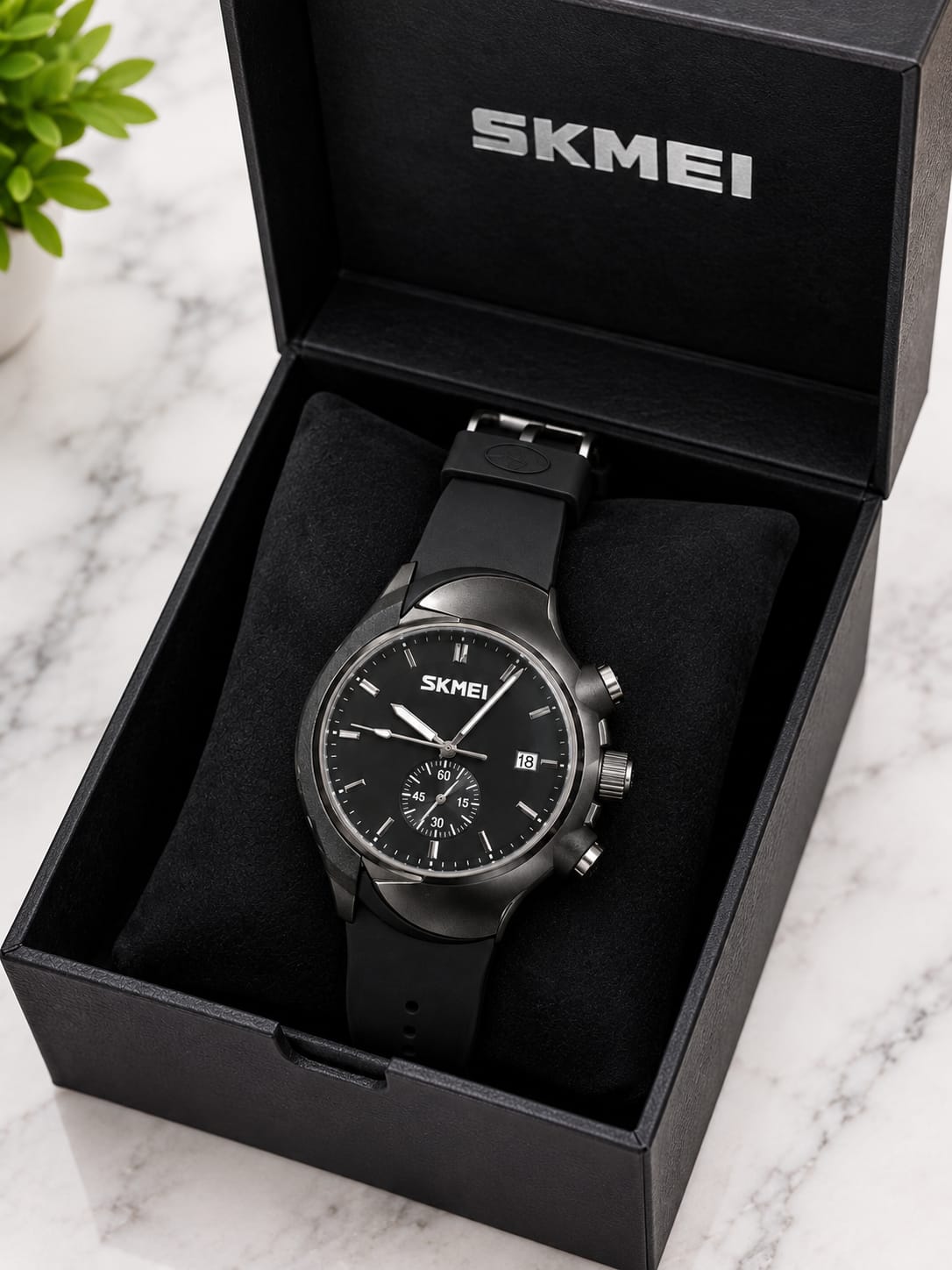 SKMEI Men's Waterproof Watch with Box – Stylish & Durable Wrist watch