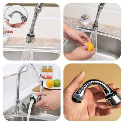 360° Rotatable Faucet Shower Head – Anti-Splash Kitchen Tap Attachment for Easy Washing