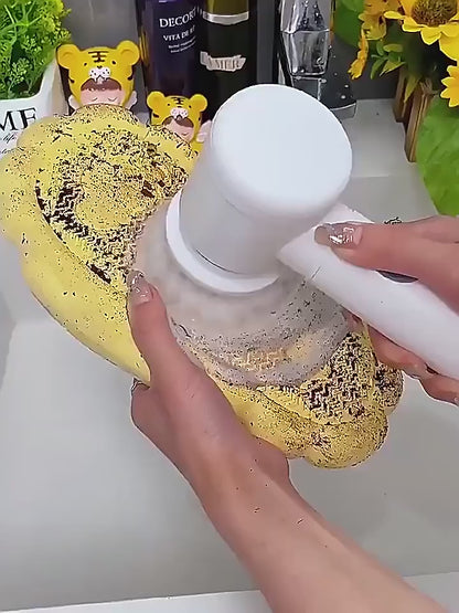 Electric Cleaning Brush with Multiple Attachments – 360° Rotating Scrubber